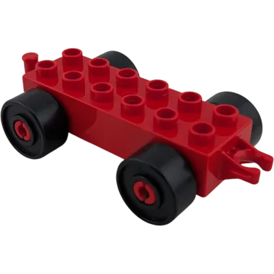 Lego Duplo 4873005 Eisenbahn roter Anhänger Schwarze Räder