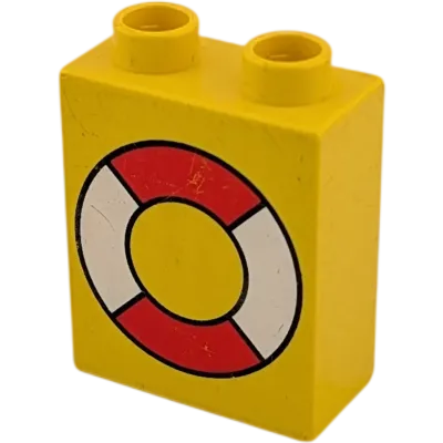 Lego Duplo  1x2 Stein Gelb Rettungsring B-Ware 4066