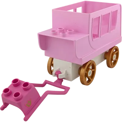 Lego Duplo Prinzessinnen Kutsche Rosa Weiß Pink