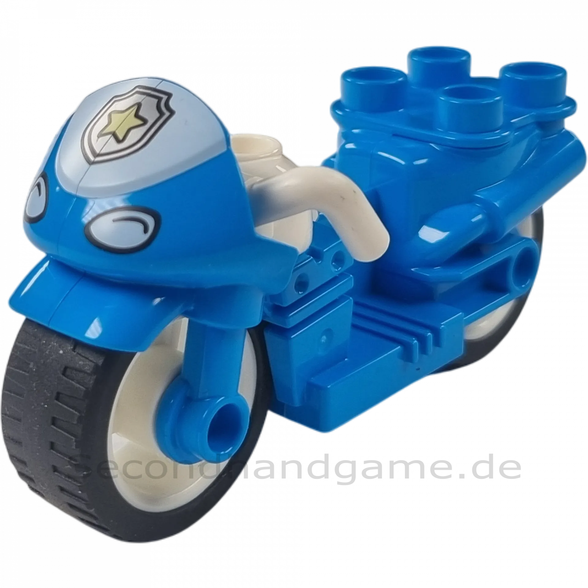 Lego Duplo Motorrad Mofa Polizei Hellblau Mit Stern