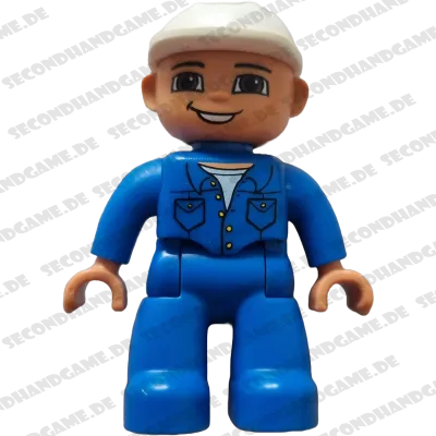Lego Duplo Figur Mann 47394 Arbeiter mit weißem Helm