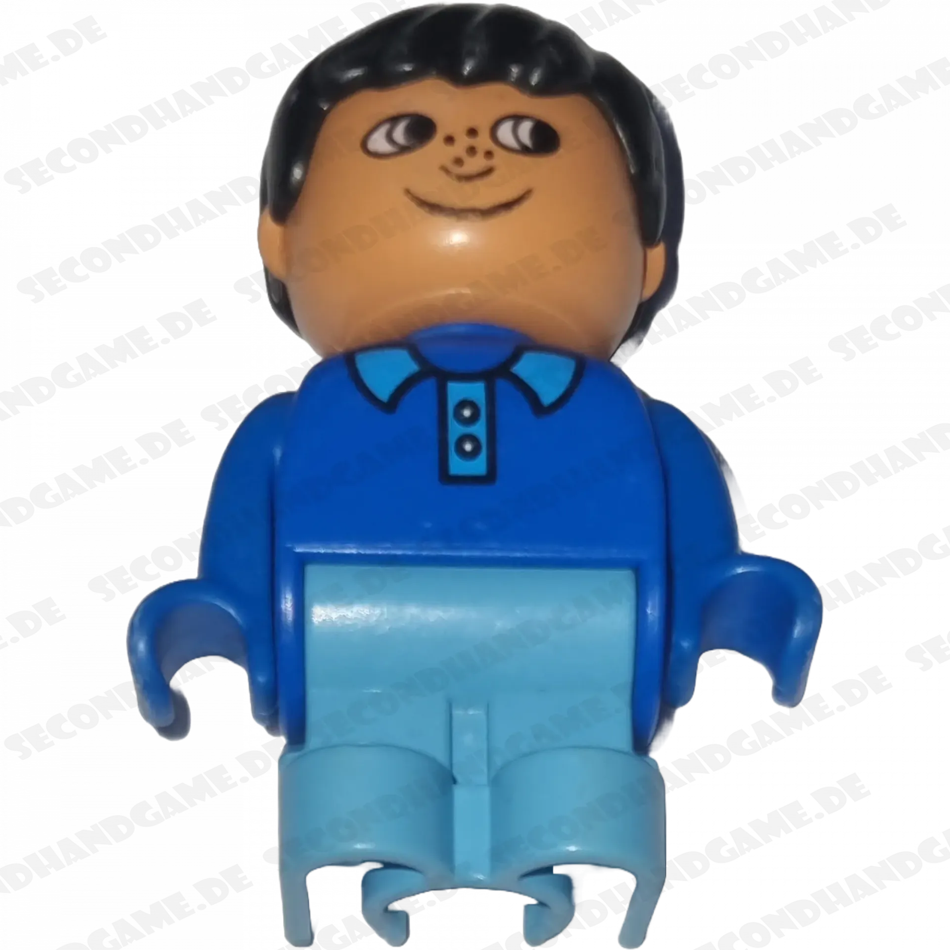 Lego Duplo Figur Kind 4943 Junge Schwarze Haare Blaues Hemd Hellblaue Hose