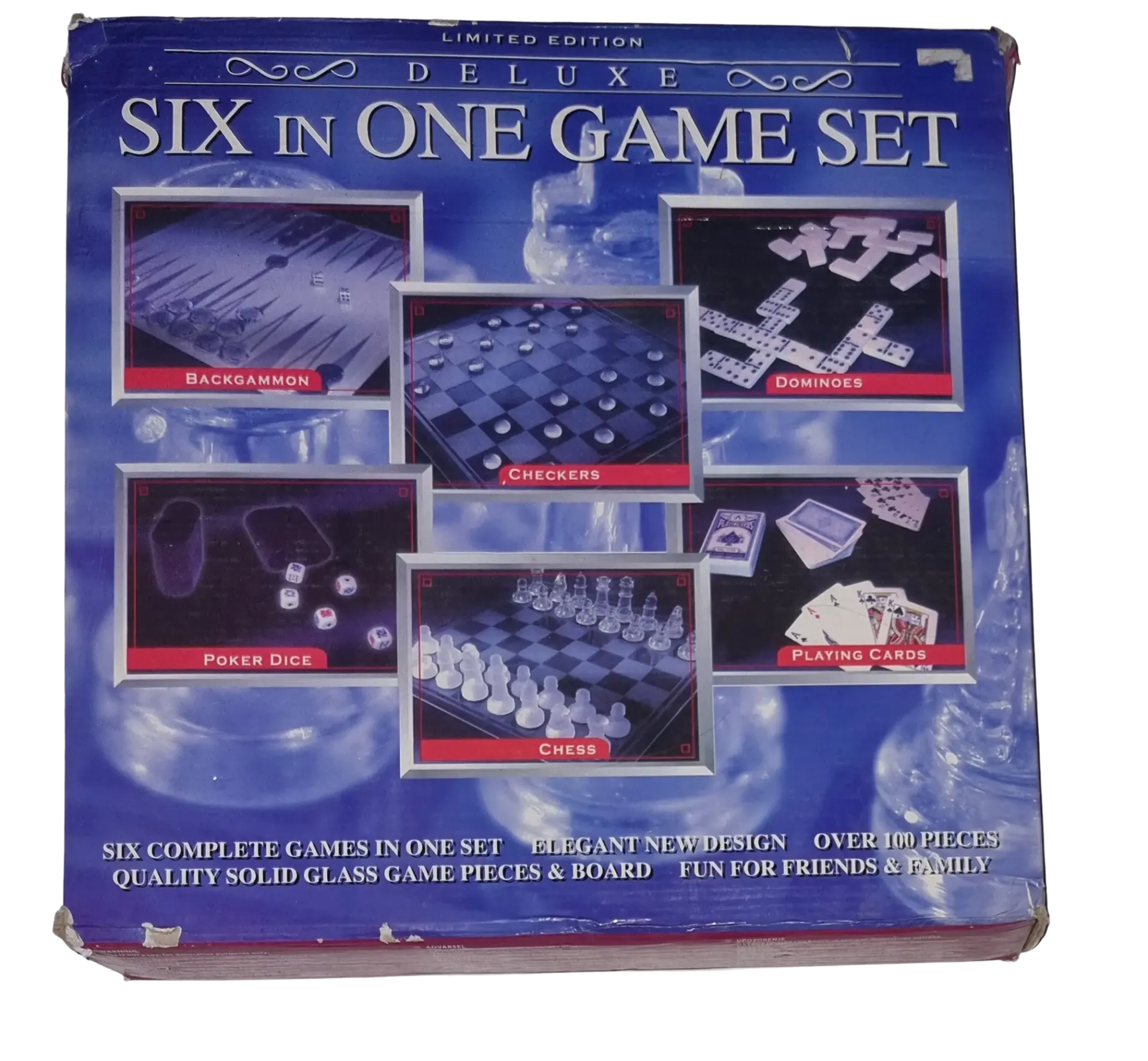 Glas Spielesammlung Limited Edition six in one game Set