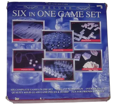 Glas Spielesammlung Limited Edition six in one game Set
