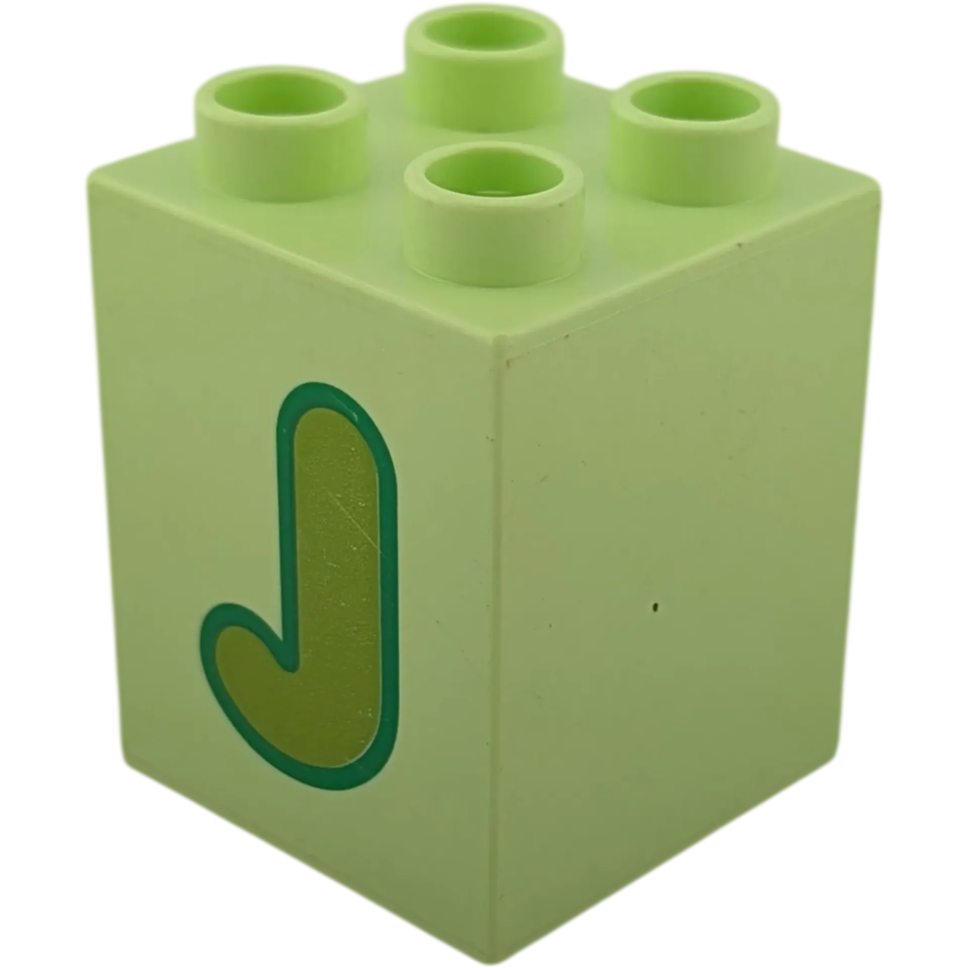 Lego Duplo 2x2x2 Stein Hellgrün Buchstabe J Grün