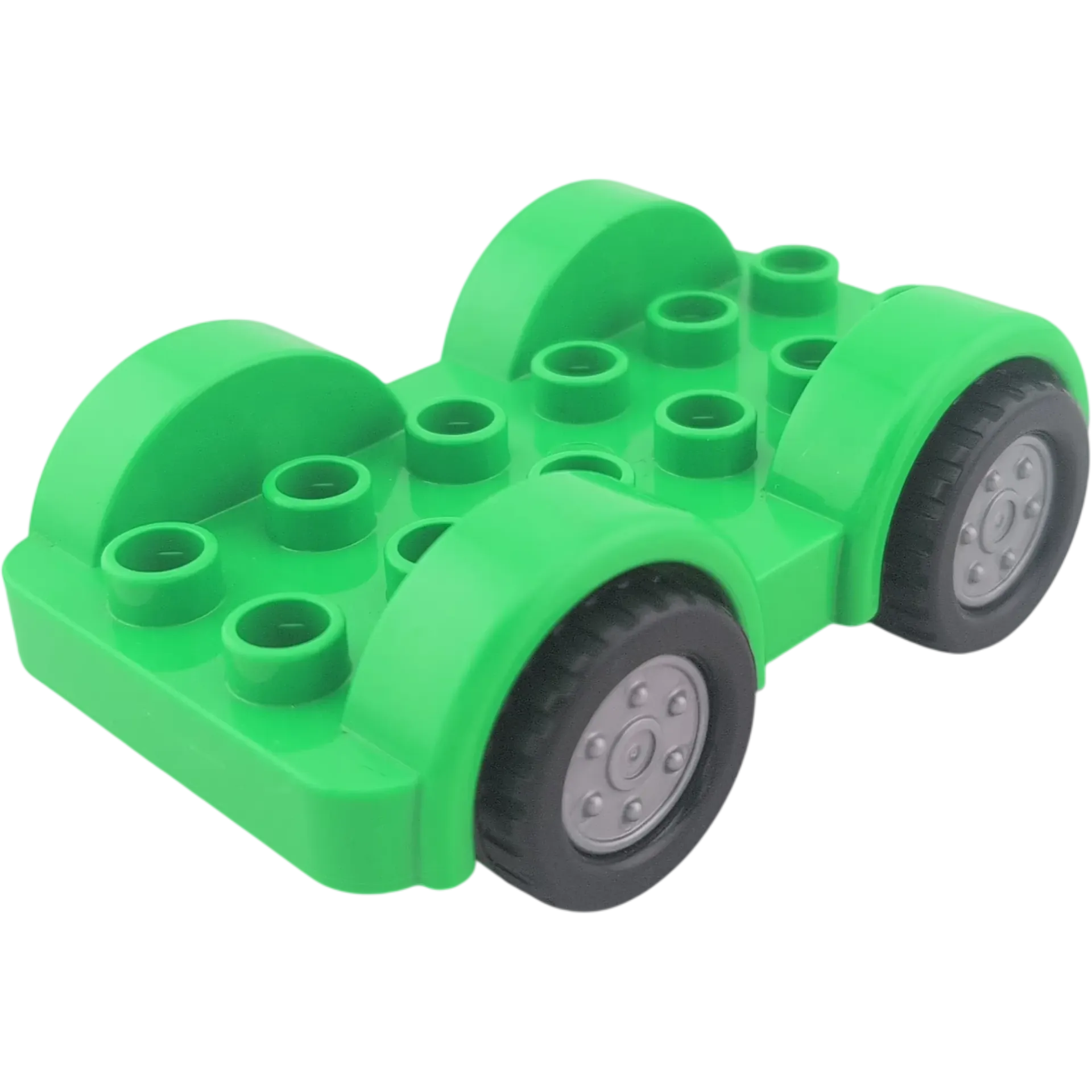 Lego Duplo 11841 Auto Mittelgrün Schwarz Silberne Räder Unterteil Fahrzeug