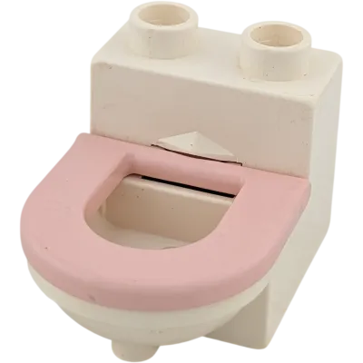 Lego Duplo 4911 Toilette Weiß Rosa Deckel beweglich