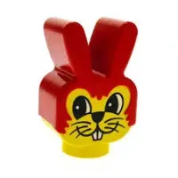 Lego Duplo Primo Kopf Hase Rote Ohren