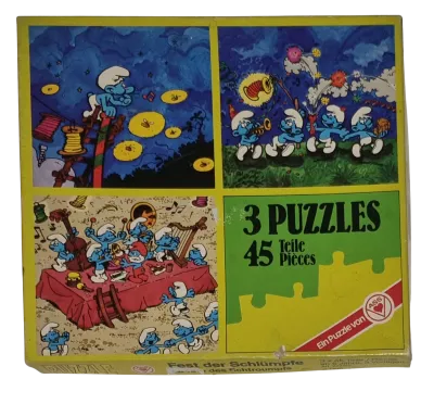 ASS Tiere der Wildnis 3 Puzzle 3 x 45 Teile Fest der Schlümpfe 2228/3