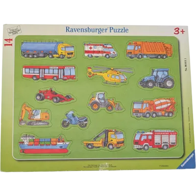 Ravensburger Rahmenpuzzle Grifflochpuzzle 14 Teile Viele Fahrzeuge 060115