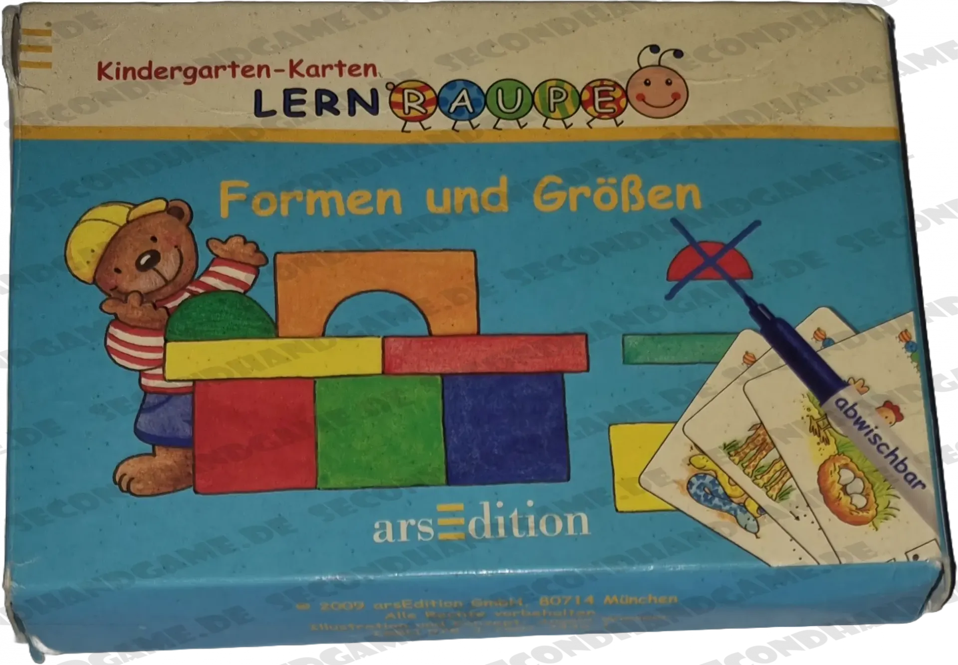 ars Edition Kindergarten-Karten Lernraupe Formen und Größe