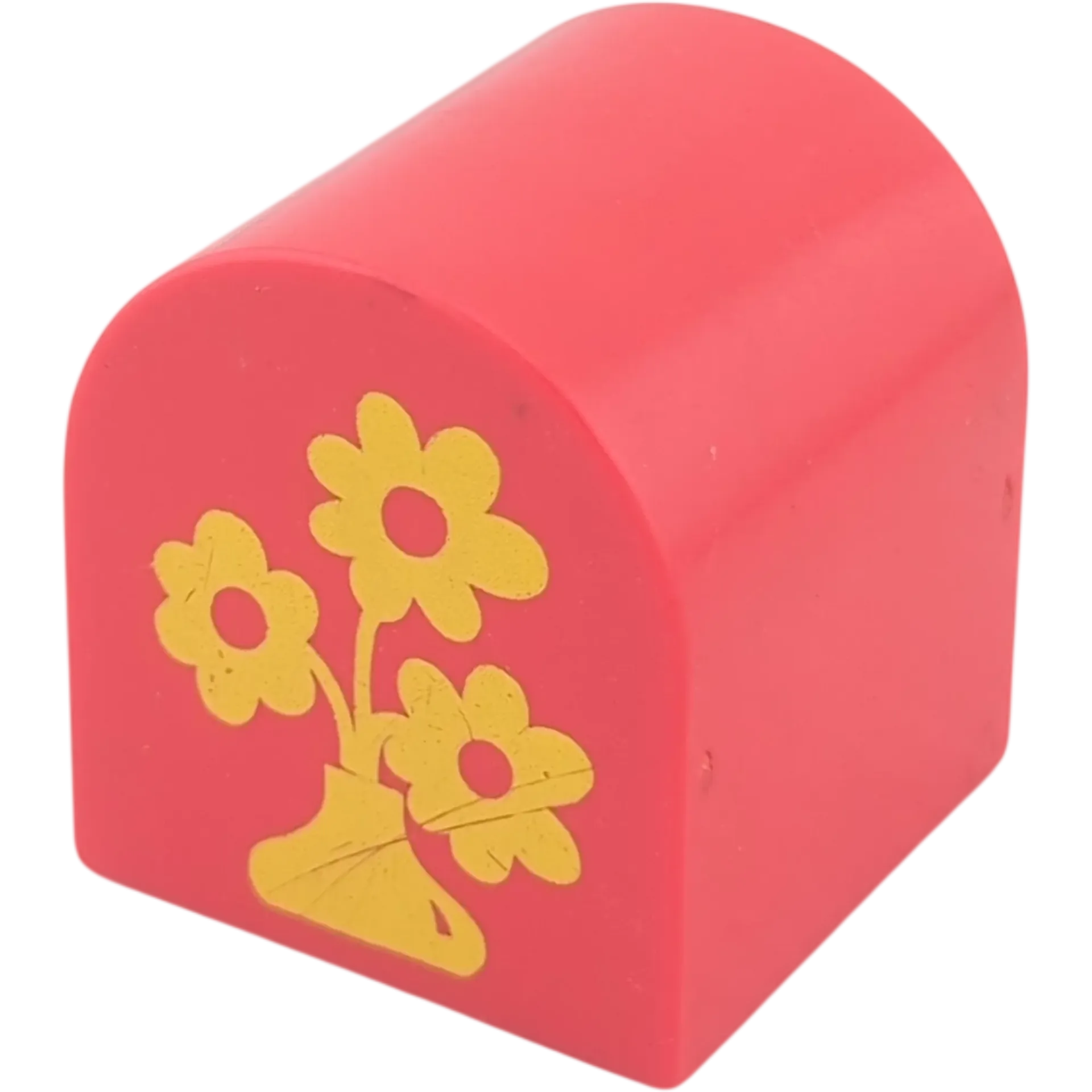 Lego Duplo 3664 Rundstein 2x2x2 Rot mit Blumen und Vase