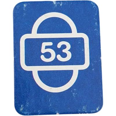Ravensburger Scotland Yard Ersatzteile Blau Startkarte Zahl Dreiundfünfzig 53