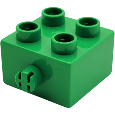 Lego Duplo 2x2 Stein Baustein mit Noppe Pin an einer Seite 3966 Mittelgrün