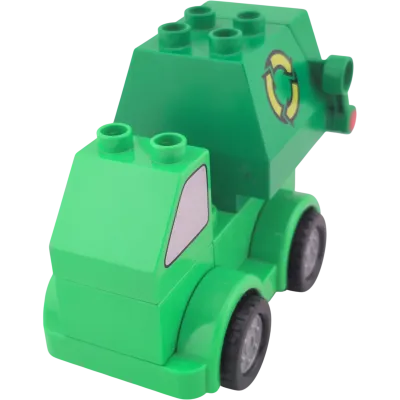 Lego Duplo Müllauto Grün mit Recyclingzeichen