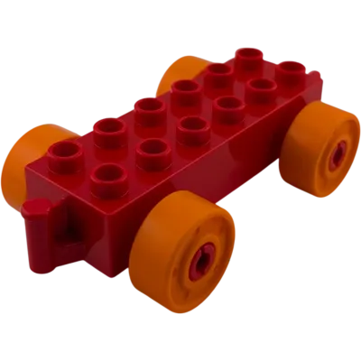 Lego Duplo Eisenbahn Anhänger Rot Orange