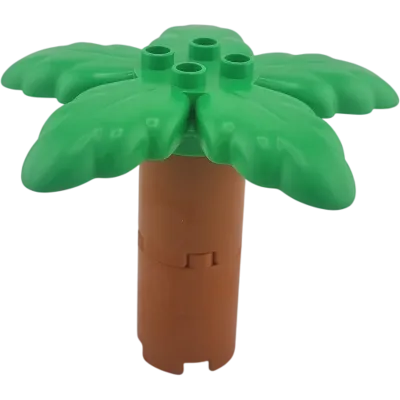 Lego Duplo Palme Stamm Dunkelbraun Mittelgrüne Blätter