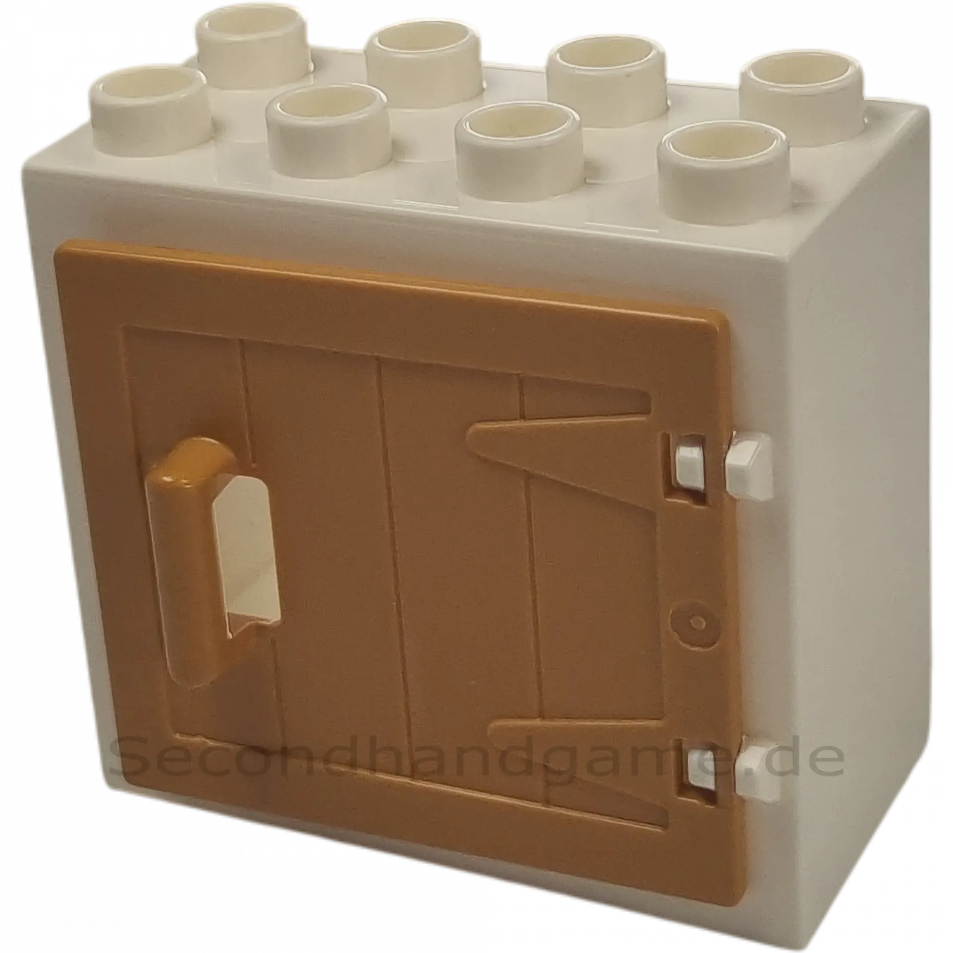 Lego Duplo 2332 Weiß Hellbraun Holztor Schrank 2x4 