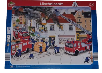 Playland Rahmenpuzzle Löscheinsatz der Feuerwehr 38 Teile