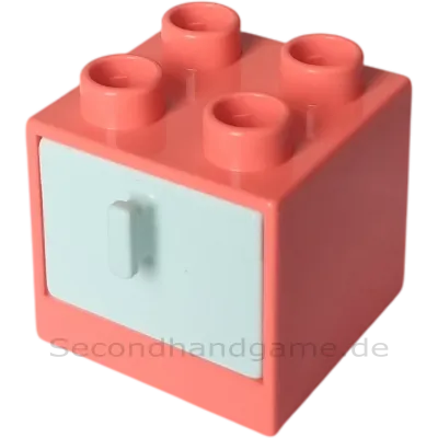 Lego Duplo 4890 Regal Schrank Knallpink mit Schublade Mint