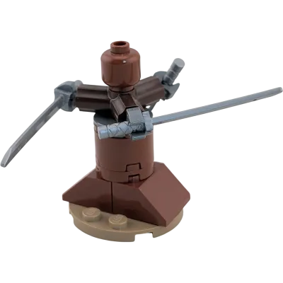 Lego Ninjago Trainingspuppe Kampfpuppe mit 3 Katanas