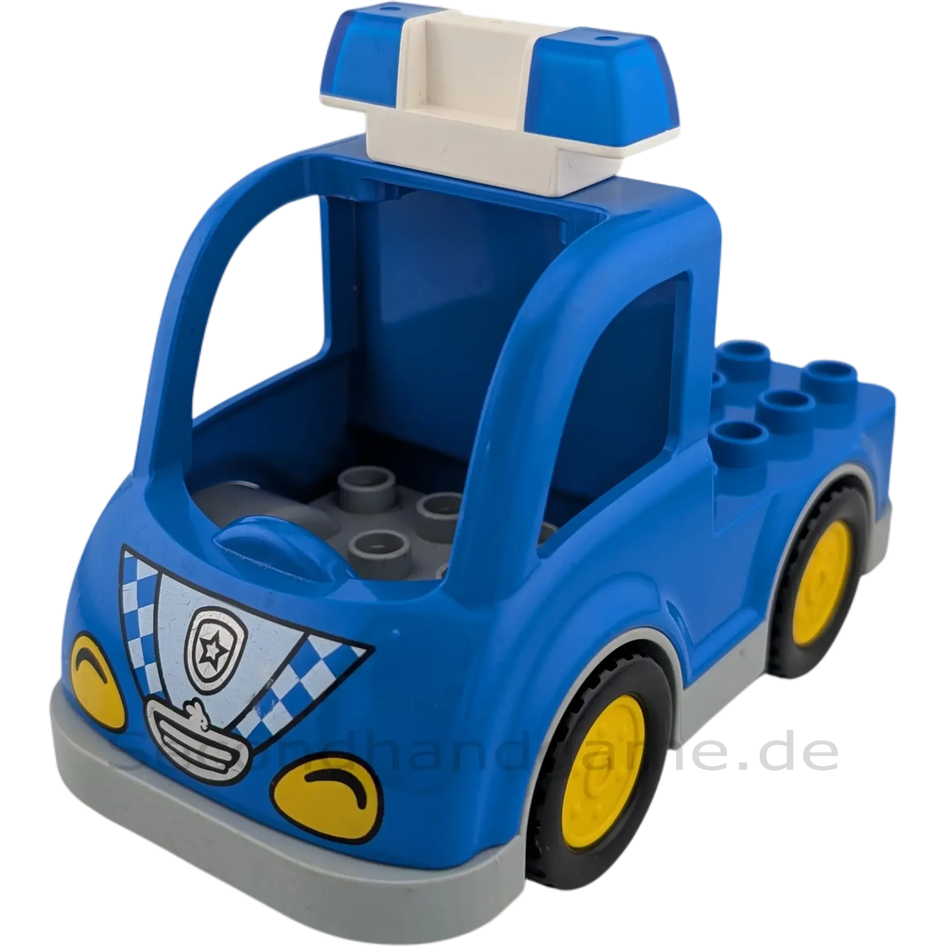 Lego Duplo 714H6 Polizeiauto Jeep Lastwagen Blau mit Polizeistern und Blaulicht