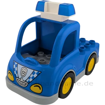 Lego Duplo 714H6 Polizeiauto Jeep Lastwagen Blau mit Polizeistern und Blaulicht