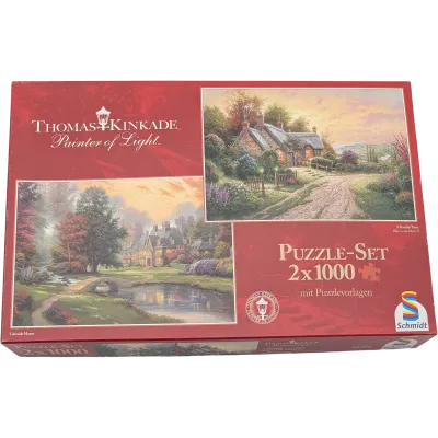 Schmidt Thomas Kinkade Painter of Light 2x 1000 Teile Friedliche Idylle 58488