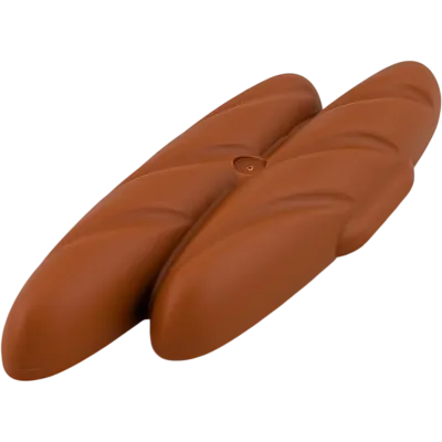 Lego Duplo Baguette Brot Lebensmittel Tierfutter Mittel bis Dunkelbraun