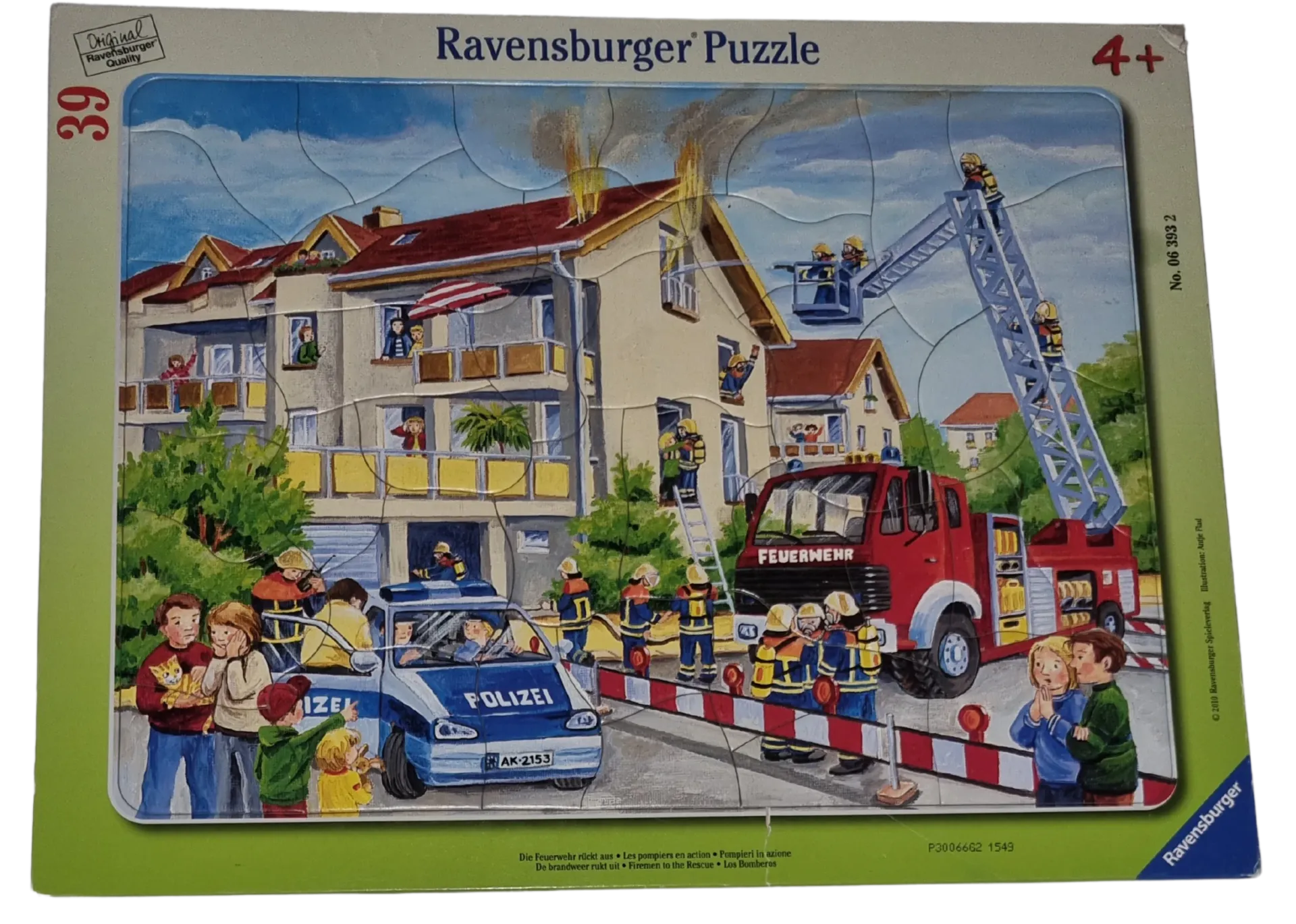 Ravensburger Rahmenpuzzle Die Feuerwehr rückt aus 39 Teile 063932