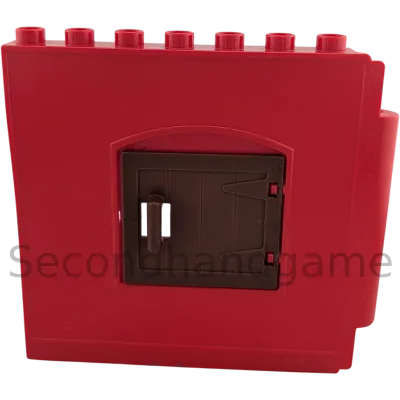 Lego Duplo Hauswand Rot mit braunem Fenster