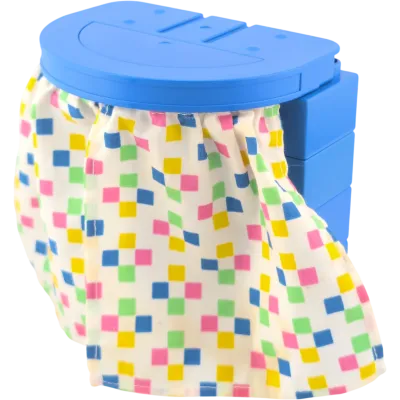 Lego Duplo 6485 Dusche blau 6x5 Duschvorhang Stoff Gardine Badezimmer Bad