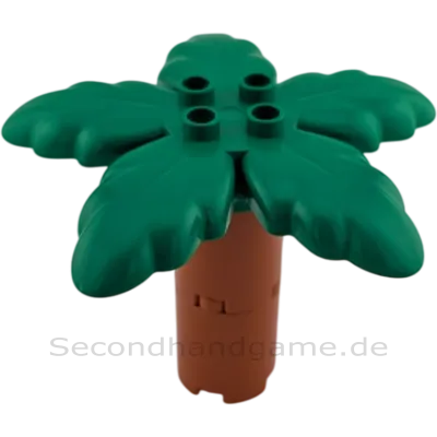 Lego Duplo Palme Stamm Dunkelbraun Dunkelgrüne Blätter