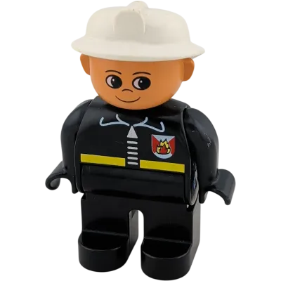 Lego Duplo Figur Feuerwehrmann 47394 Helm weiß Brandmeister