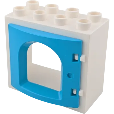 Lego Duplo 2332 Fenster 2x4 Weiß Rundfenster Azur