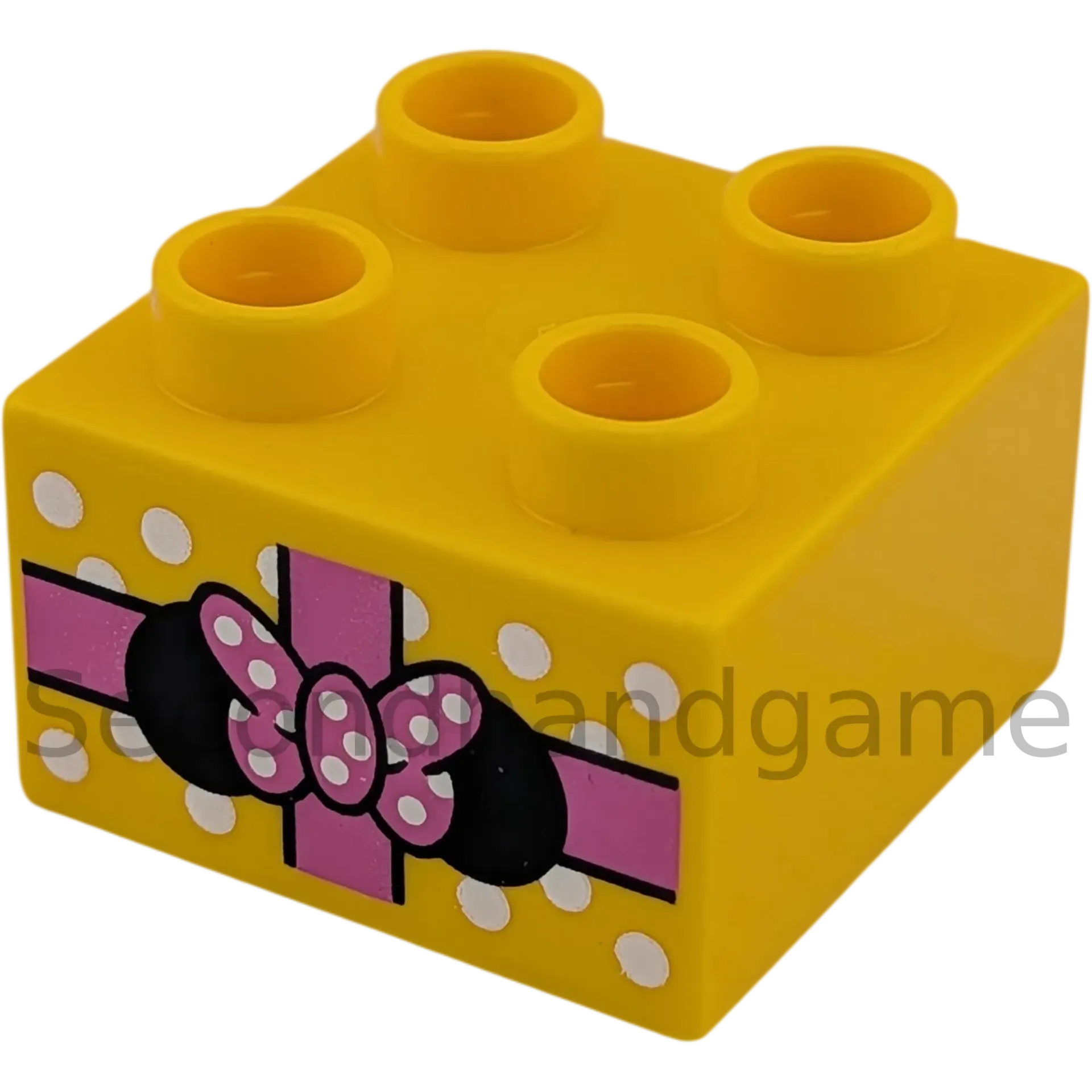 Lego Duplo 2x2 Stein Gelb mit Geschenk Minnie Mouse