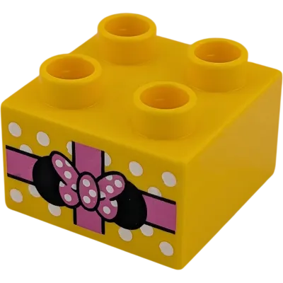 Lego Duplo 2x2 Stein Gelb mit Geschenk Minnie Mouse