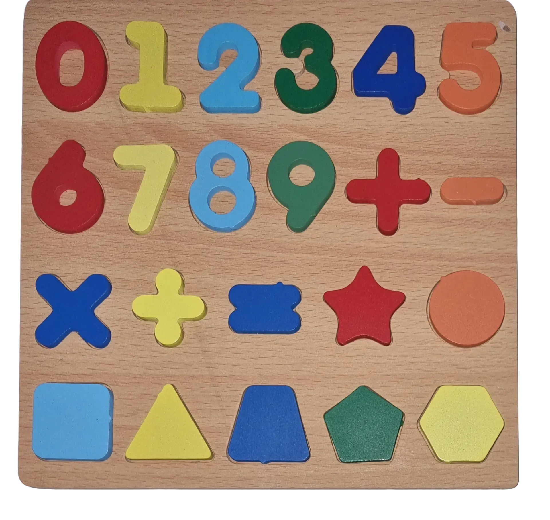 Holzpuzzle Zahlen und Formen 22 Teile