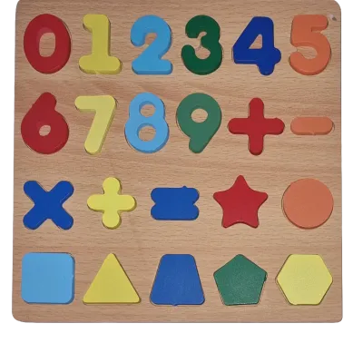 Holzpuzzle Zahlen und Formen 22 Teile