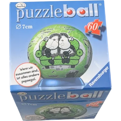 Ravensburger sheepworld Puzzleball 7cm 60 Teile 097043 Wenn wir zusammen sind, ist alles andere pupsegal