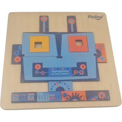 Pkolino Roboter Holzpuzzle Steckpuzzle 13 Teile