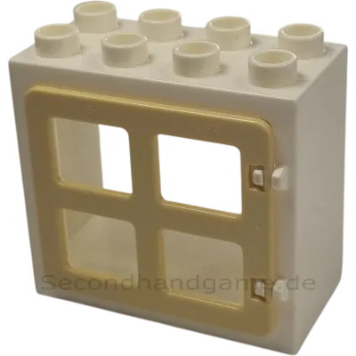 Lego Duplo 2332 Fenster 2x4 Weiß Beige