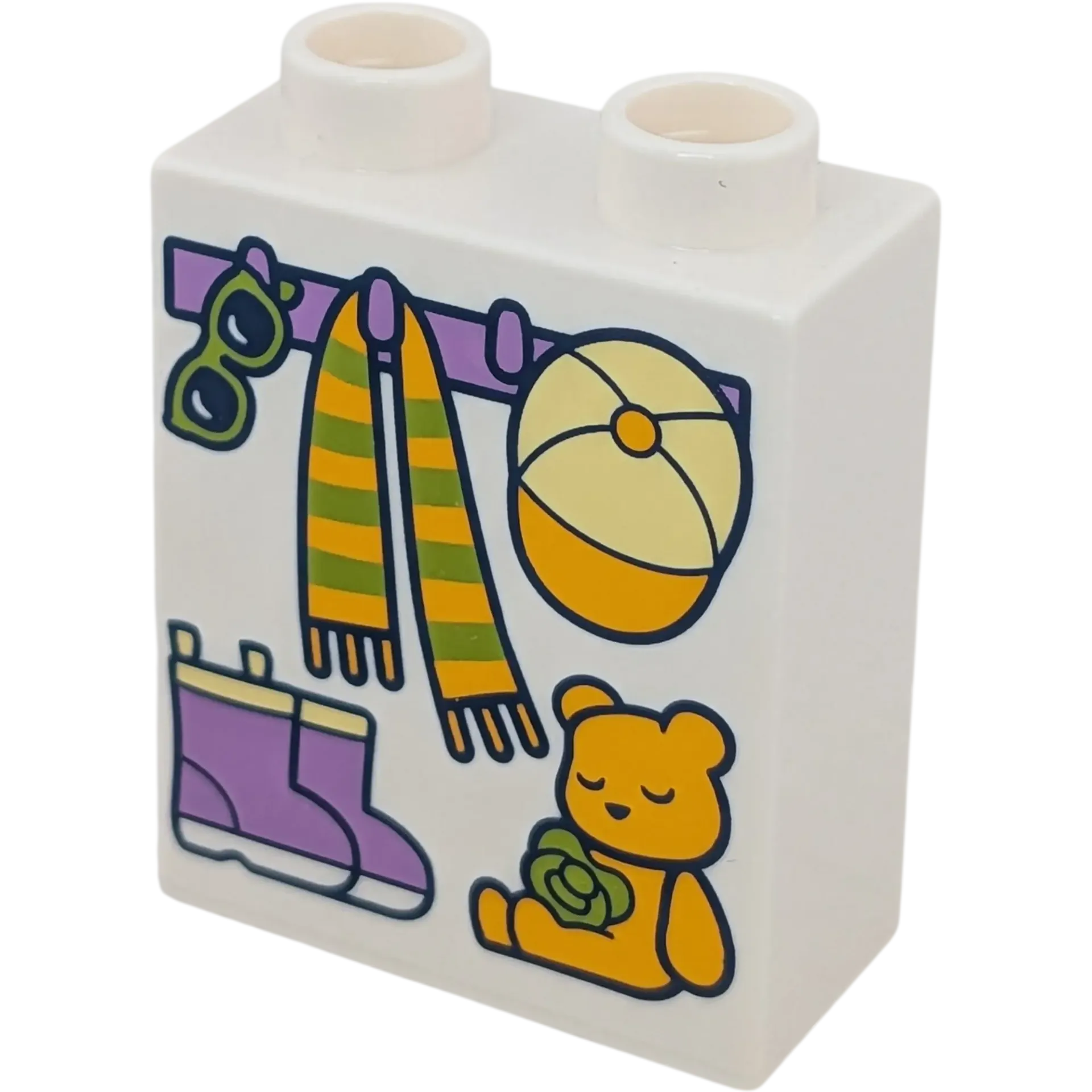 Lego Duplo 4066 Weiß mit Garderobe Sonnenbrille Schal Teddy Gummistiefel