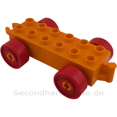 Lego Duplo Eisenbahn Anhänger Orange Rot