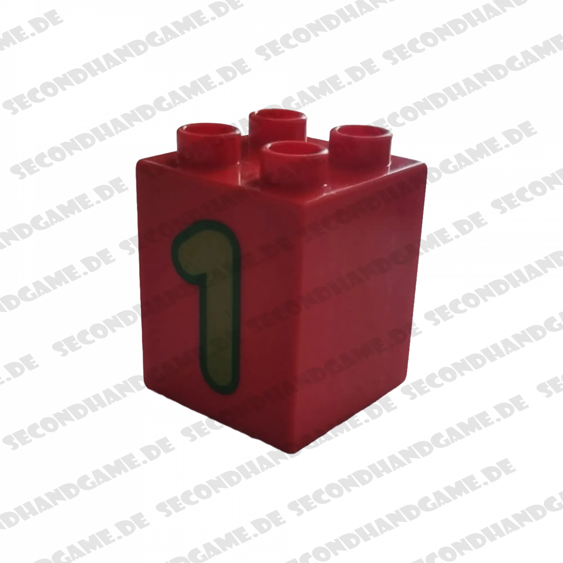 Lego Duplo 2x2x2 Stein Rot Zahl Eins Grün