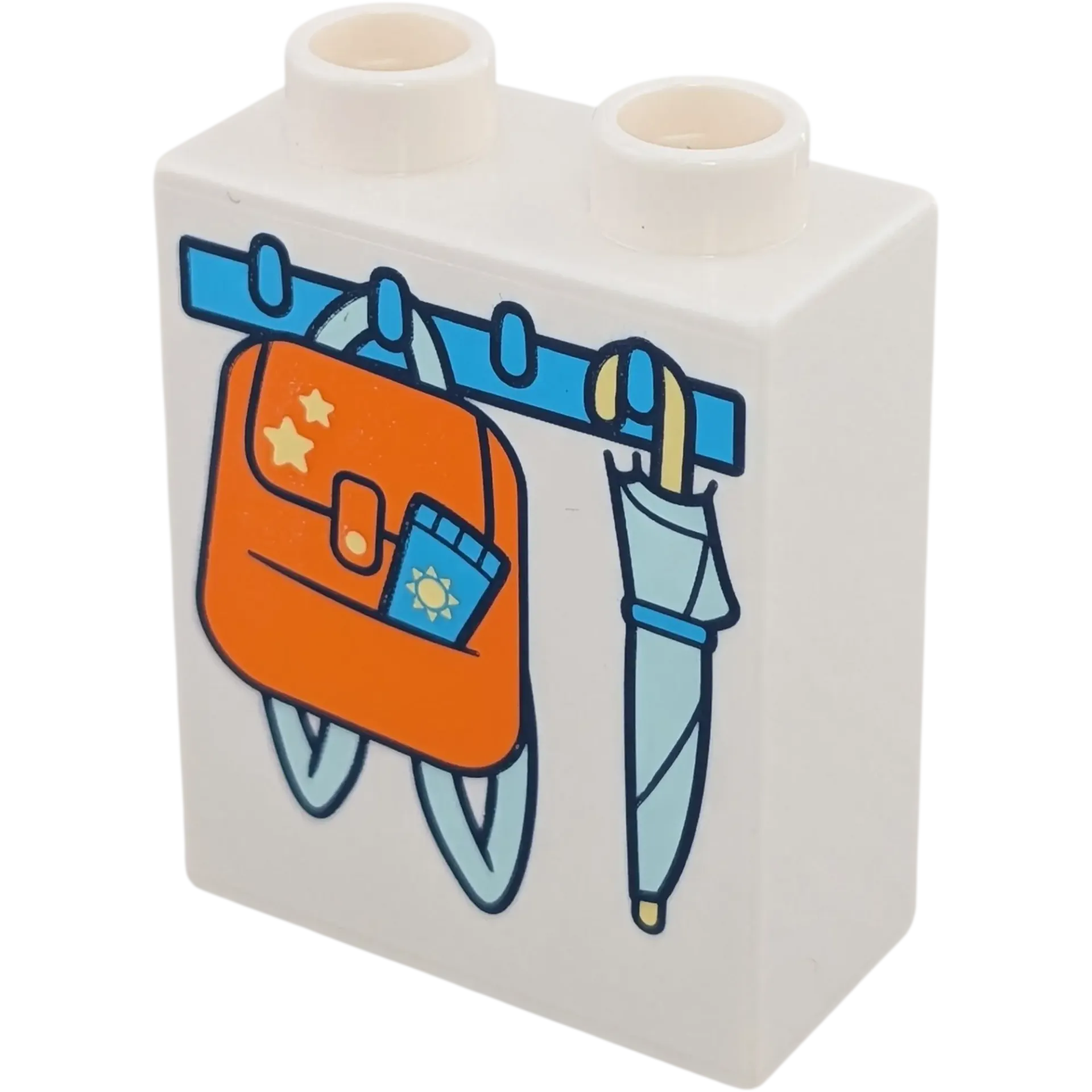 Lego Duplo 4066 Weiß mit Garderobe Regenschirm und Rucksack