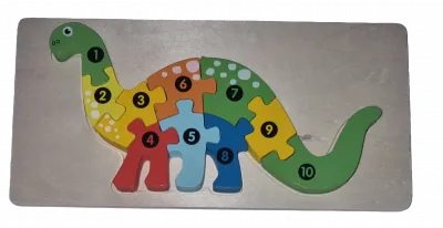 Legepuzzle Holzpuzzle 3D Puzzle Dinosaurier 10 Teile 