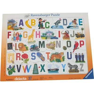 Ravensburger Rahmenpuzzle Didacta Kinder-ABC 37 Teile 1988
