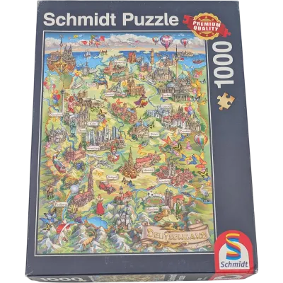Schmidt Puzzle 1000 Teile 58330 Illustrierte Deutschlandkarte