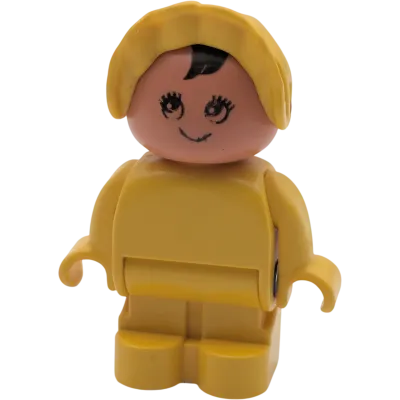 Lego Duplo Kind Baby mit gelben Strampler und gelber Haube